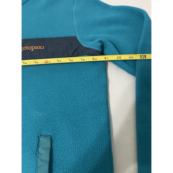 Cotopaxi Teca Fleece Pullover Mens Medium Blue Textured 1/4 T Snap Sweater - Picture 4 of 5